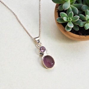 จี้เงินแท้ 925 ประดับพลอยอเมทิสต์สีม่วงธรรมชาติ ดีไซน์สวยงาม ราคาสุดคุ้ม - Product Image 2