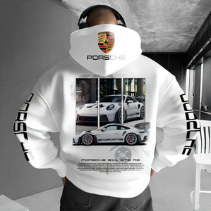 Sudadera con Capucha con Gráfico de Carreras de Fórmula Ferrari, Algodón Premium, Diseño Deportivo, Corte Holgado, Estampado de Alto Impacto, Uso Diario - Product Image 1