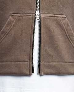 Sweat à capuche zippé délavé à l'acide, style streetwear, en molleton, vintage, double couche, délavé à l'acide, décoloré par le soleil, avec poches - Product Image 4