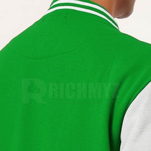 Wholesale Custom <b>Men's</b> Eco-Friendly Breathable Winter Stand Collar Letterman <b>Jackets</b> Front Logo Custom Embroidery <b>Long</b> Sleeve - Product Image 4