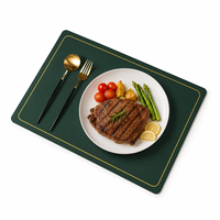 Napperon en Cuir Synthétique Premium 3mm Écologique, Imperméable, Anti-Huile et Résistant à la Chaleur pour Table de Salle à Manger, Cuisine, Maison, Hôtel