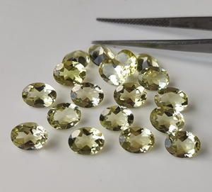 อัญมณีควอตซ์ทรงไข่เลมอนธรรมชาติตัดเป็นเหลี่ยมเพชรพลอยหลวม3x5mm-8x10mm สำหรับทำเครื่องประดับขายส่งราคา - Product Image 3