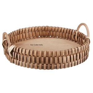 Ensemble de 2 pièces 963.* Plateau de service alimentaire en jute et en osier fabriqué à la main Offre Spéciale ménager Usine Vente en gros fournitures pour restaurants et hôtels - Product Image 2