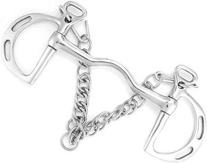 Mors à bas port Kimberwick en acier inoxydable avec embouchure lisse pour usage vétérinaire - Product Image 3