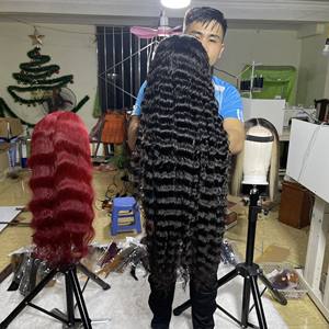 Perruques en cheveux humains pour femmes noires, vente en gros, cheveux vierges péruviens, perruque Lace Frontal transparente, offre spéciale - Product Image 6