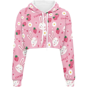 Nuevo estilo Top Trending Mujeres Sublimación Crop Top Hoodie Material duradero transpirable Sublimación Hoodie con los mejores diseños - Product Image 1