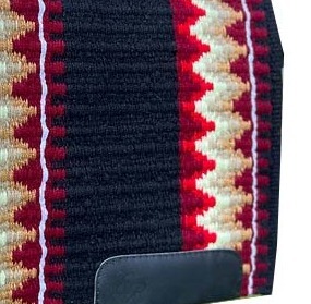Tapis de selle western multicolore à motif Navajo, tissé à la main en laine, contourné, confortable et durable, pour cheval - Product Image 2