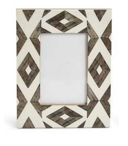 Marco DE FOTOS personalizable marrón brillo natural Cuerno y hueso incrustaciones, resina de hueso con borde de mosaico de cuerno falso marcos de fotos de madera - Product Image 6