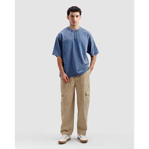 เสื้อยืดเจอร์ซีย์สีน้ำเงินล้างสี ผ้าฝ้าย 100% - Product Image 3