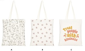 Bolso Tote de lona de algodón con estampado personalizado con asa grande, nuevo estilo, cuerpo cruzado, cuerda doble, regalo de viaje de compras reutilizable - Product Image 4