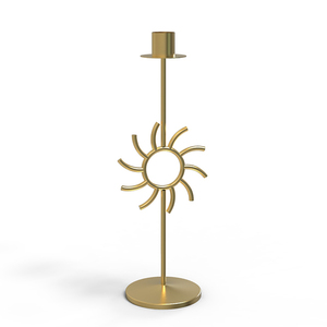 Bougeoir moderne et élégant en métal avec motif d'étoile conique, bel article décoratif pour la table à manger de Noël et de Pâques - Product Image 5