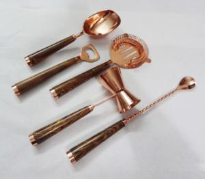 Ensemble d'outils de barre en métal plaqué cuivre pour équipement de barman - Product Image 1