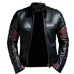 Veste en cuir véritable pour hommes de vente chaude vestes en cuir hautes personnalisées avec des détails de franges cloutés vestes de motard élégantes pour hommes - Product Image 1