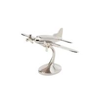 Meilleure qualité aluminium Concorde Sculpture argent fini Design moderne avion sur support petit avion décoratif en métal