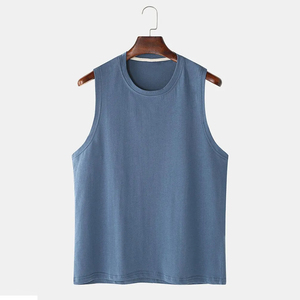 2025 <b>Men's</b> <b>Gym</b> <b>Tank</b> <b>Top</b> Custom Plus Size 100% Cotton Quick Dry Breathable and Comfortable Weave for Fitness - Product Image 1