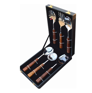 New Arrival Hight Quality Stainless Steel Salad Server Set Box Packing <b>MOP</b> <b>Handle</b> Latest Gold Polished 2 Pieces - Product Image 4