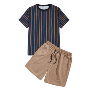 Nuevo estilo, chándal corto de 2 piezas para hombre, conjunto de gimnasio, camiseta Polo de entrenamiento de verano para hombre y conjunto corto, diseño personalizado - Product Image 1