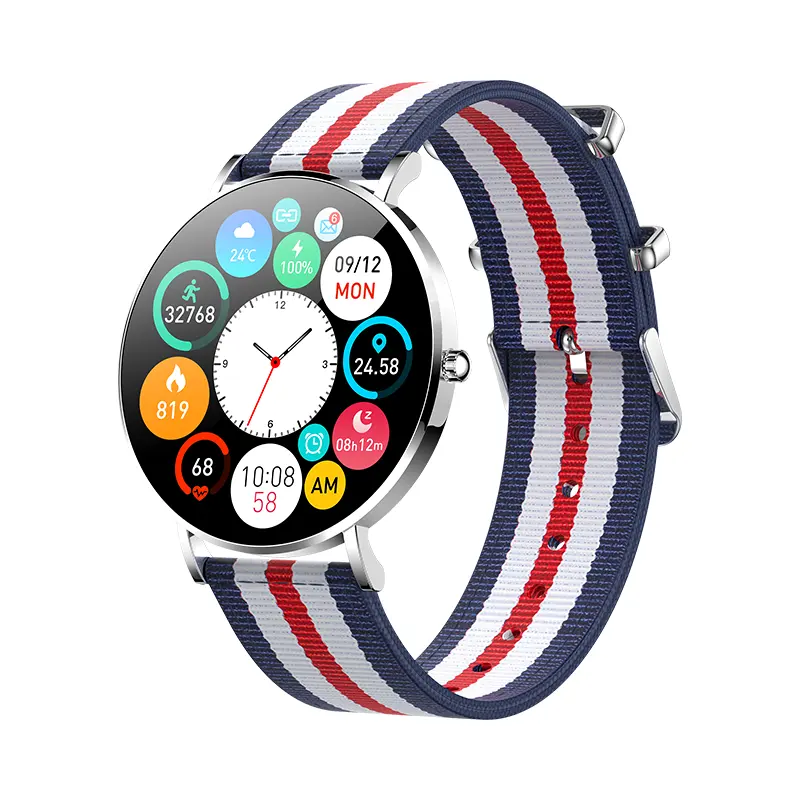 best selling smart watches T8 Amoled Classic Women's health Fitness Watch Tracker OEM Female Smartwatch 2023 Fashionable Appear
