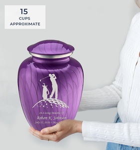 Pearl Purple Embrace Urnes de crémation de golf personnalisées pour adultes pour les cendres humaines Grande urne funéraire pour hommes et femmes Urne de taille personnalisée - Product Image 4