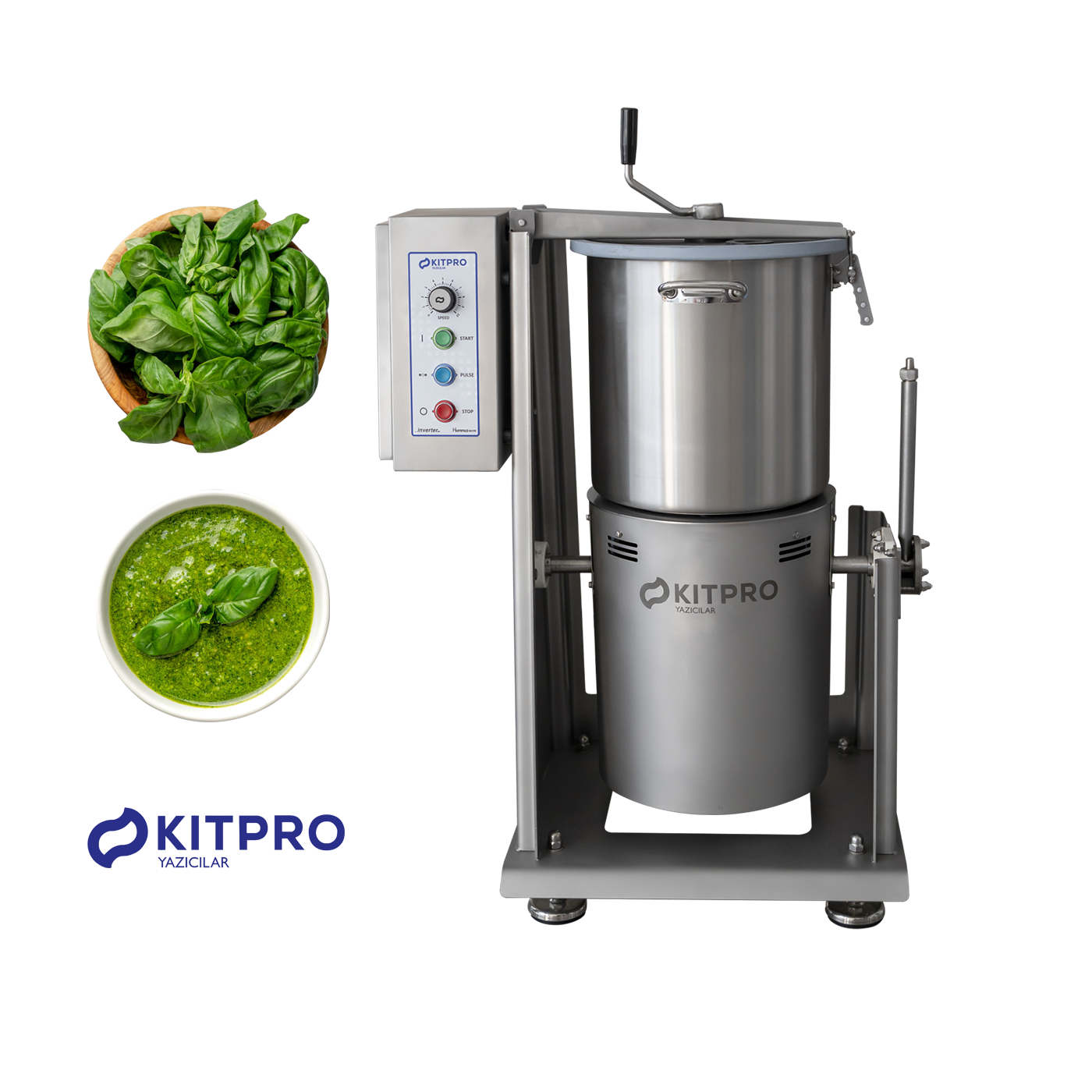 Professional Grade 45 Liter Variable Speed Commercial Food Processor with Eco-Friendly Motor for Vegetable & Fruit Processing