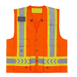 Meilleure vente en gros Gilet de sécurité personnalisé avec nouveau design de logo personnalisable en polyester réfléchissant pour hommes - Product Image 2