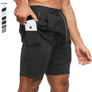 Wholesale Printing Logo Sports <b>Shorts</b> GYM Quick Drying Mid Waist Running Pants <b>Camouflage</b> 2 in 1 Fitness <b>Shorts</b> DDP shipping - Product Image 1