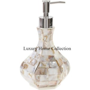 Dispensador de jabón para uso de baño con acabado real, tocadores de baño, suministros inteligentes para el hogar, cubierta de diseño de hoja, Color dorado, aspecto brillante - Product Image 3