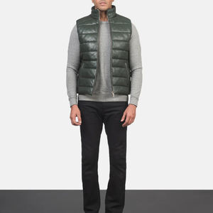 Chaleco de Motocicleta de Cuero Genuino Transpirable y Cómodo para Hombre, Diseño Único, Ropa de Abrigo de Invierno, Precio al por Mayor - Product Image 3