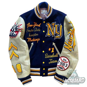 Chaqueta Bomber de Satén con Logotipo Bordado Personalizado al por Mayor para Hombre, Chaqueta Universitaria Vintage con Cuello en V, Jersey de Béisbol con Plumas, Chaqueta de Invierno de Lona - Product Image 1