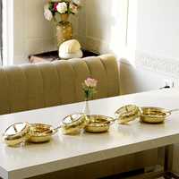 Casserole de luxe en laiton avec couvercle, fait main, type Pital Donga, pour servir des aliments chauds, décoration de table et vaisselle authentique