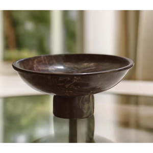 Cuenco de fruta de Pedestal de mármol verde Orobico de lujo, cuenco para servir de piedra Natural hecho a mano, acento de decoración moderna para el hogar - Product Image 4