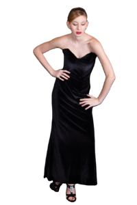 Eco-Friendly Elegant Velvet Evening <b>Dress</b> for Women Knee-Length Beautiful <b>Appliques</b> Natural Anti-Static for Special Occasions - Product Image 4