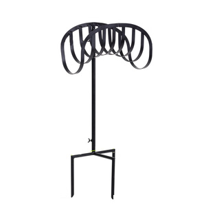 Soporte de almacenamiento de manguera de agua negra de alta resistencia, soporte de manguera de jardín, colgador de Metal desmontable resistente para césped de patio exterior personalizado - Product Image 5