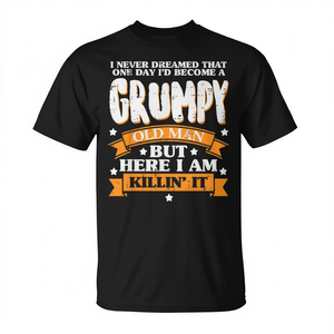 T-shirt da uomo Grumpy Old Man Fathers Day Grandpa per una festa divertente e alleggerita! - Product Image 2