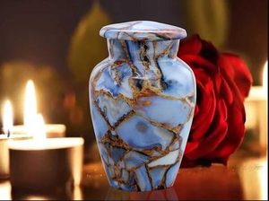 Handmade <b>Large</b> Adult Mosaic Aluminium Glass Cremation <b>Urn</b> Individual Tiles Hand Applied Unique Funerals Funeral Supplies Metal - Product Image 2