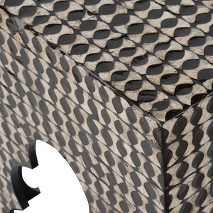 เก้าอี้ออตโตมันฝังไข่มุกสำหรับบ้านเฟอร์นิเจอร์ข้างเตียงดีไซน์ตามสั่งหลากหลายสีจากเวียดนาม - Product Image 4