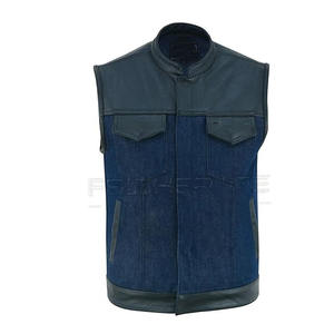 Gilet en cuir de produit portatif hommes gilet en cuir professionnel confortable en cuir épais pour les hommes - Product Image 3