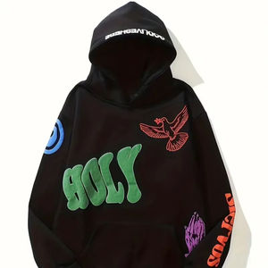 Sudadera con capucha de lana con logotipo personalizado al por mayor para mujer, Jersey grueso liso de peso pesado para invierno - Product Image 4