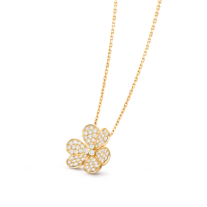 Luxury Four Leaf Clover <b>Necklace</b> for Women Gold Plated CZ Diamond Pendant <b>Necklace</b> Fashion Jewelry Gift - Product Image 2
