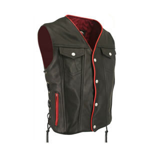 Chaleco informal elegante de cuero para hombre, Chaleco de cuero para hombre, atuendo informal elegante - Product Image 4