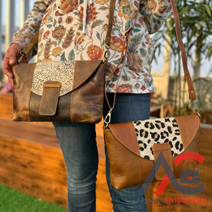 Bolsos de hombro de cuero de piel con estampado de animales de estilo recién llegado, bolsos laterales de Venta caliente genuinos de moda de alta calidad para mujer - Product Image 1