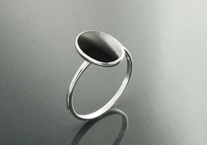 Bague en argent sterling 925 faite à la main Onyx noir ovale diamant cristal naturel cadeau de mariage pour les femmes juin pierre de naissance - Product Image 6