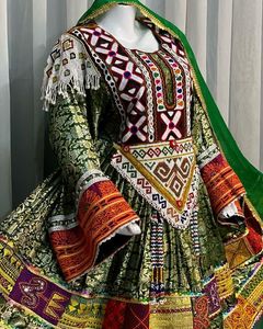 ชุดเดรสผู้หญิงผ้าคอตตอนปักแบบดั้งเดิมของอัฟกานิสถานชุดเดรสสำหรับงานแต่งงานผ้ากำมะหยี่ขนาดพิเศษงานปาร์ตี้ออกแบบได้ตามต้องการ - Product Image 3