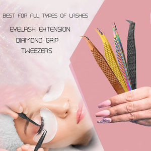 Pinzas Profesionales para Pestañas de Acero Inoxidable con Recubrimiento de Color, Mango Antideslizante y Antimagnético, Herramientas para Extensión de Pestañas Postizas, Servicio OEM - Product Image 6