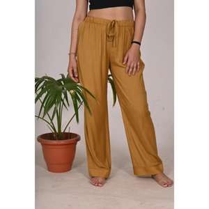 Pantalones de Pijama Ligeros de Rayón para Mujer, Estilo Boho Hippie, Ecológicos, para Verano, Cintura Media, con Cierre Elástico, para Descansar - Product Image 1