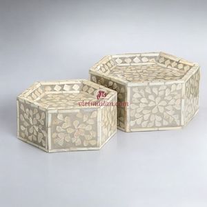 Soporte para Pastel Hecho a Mano con Nácar y Bambú, Ecológico, para Presentación de Postres de Ramadán, Decoración de Mesa y Regalo, de Vietnam - Product Image 2