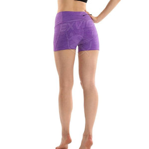 Shorts de sport pour femmes personnalisés, respirants, à séchage rapide, en spandex/nylon, prix d'usine, shorts pour femmes - Product Image 3