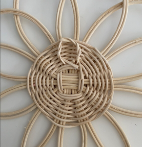 Handmade Rattan Flower <b>Wall</b> <b>Hanging</b> / Daisy <b>Wall</b> Decor - Product Image 3