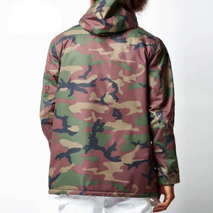 Chaqueta Cortavientos Deportiva Personalizada para Hombre, de Lona, para Actividades al Aire Libre, Impermeable, Térmica, con Cuello Alto y Logotipo Frontal - Product Image 3