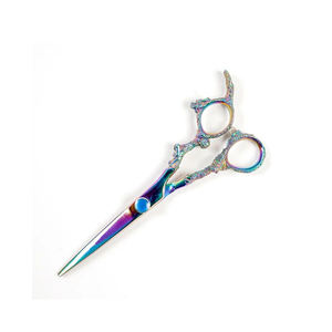 Meilleure vente Design prix de gros ciseaux de coiffeur de coiffure Pakistan fait en acier inoxydable lame droite pointe pointue - Product Image 6